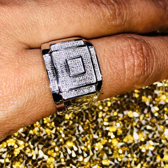 Real diamond ring for men, not CZ not lab made not Moissanite FREE APPRAISAL HOT - Picture 5 of 5